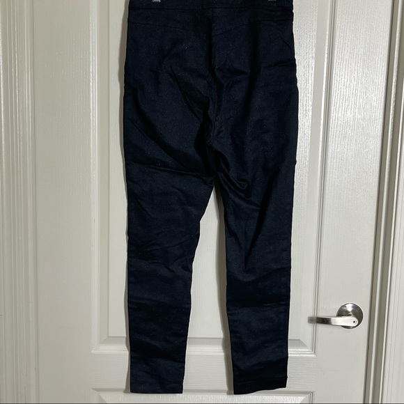H&M black shimmer skinny trousers sz 12 - Picture 8 of 9